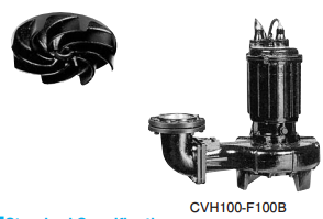 Bơm chìm nước thải SHINMAYWA Model CVH100 22 kW 380V Cỡ cổng 100mm