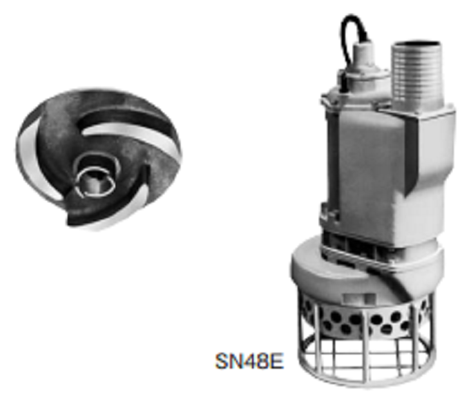 Bơm chìm bơm cát SHINMAYWA Model SN48E 5.5kW 380V cổng 100mm