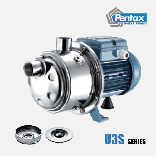 Bơm ly tâm nằm ngang đa tầng cánh Pentax Model U3S-100/5T (Cánh Inox)