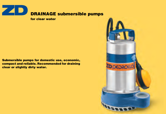Bơm chìm PEDROLLO Model ZDm 1B-E