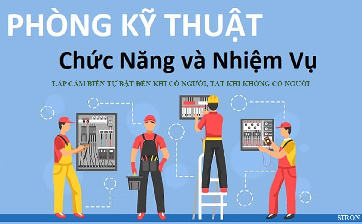 Cách lắp công tắc cảm biến tiết kiệm điện cho phòng kỹ thuật