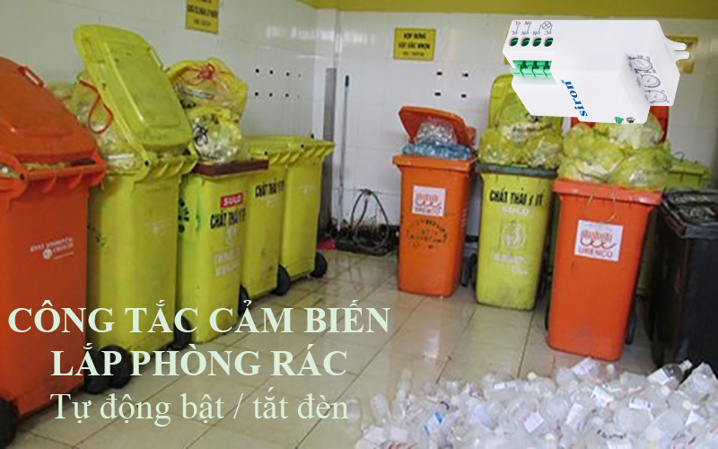 Phòng Rác Thông Minh – Tối Ưu Vận Hành Nhờ Công Tắc Cảm Biến Tự Động