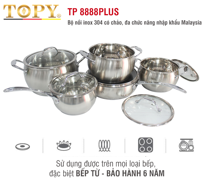 Bộ nồi Topy TP 8888Plus