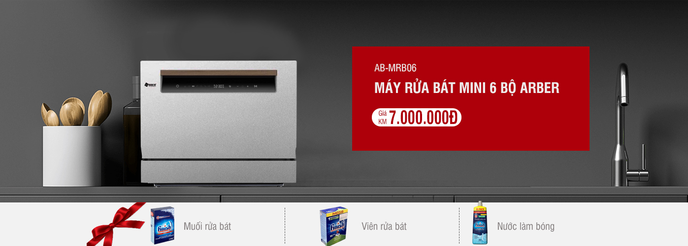 máy rửa bát mini arber