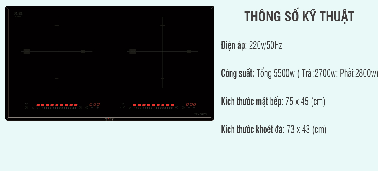 bếp từ Topy TP 5867S