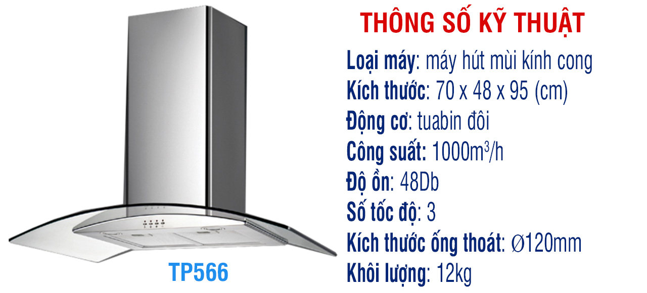 Thông số Máy hút mùi Topy TP566