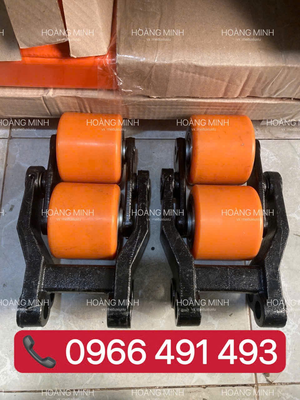 bánh xe nâng điện pu 85x70