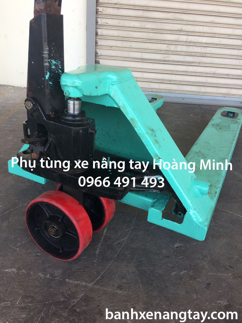 sua-xe-nang-tay, thay-bánh xe-nâng-tay-PU/ Nylon