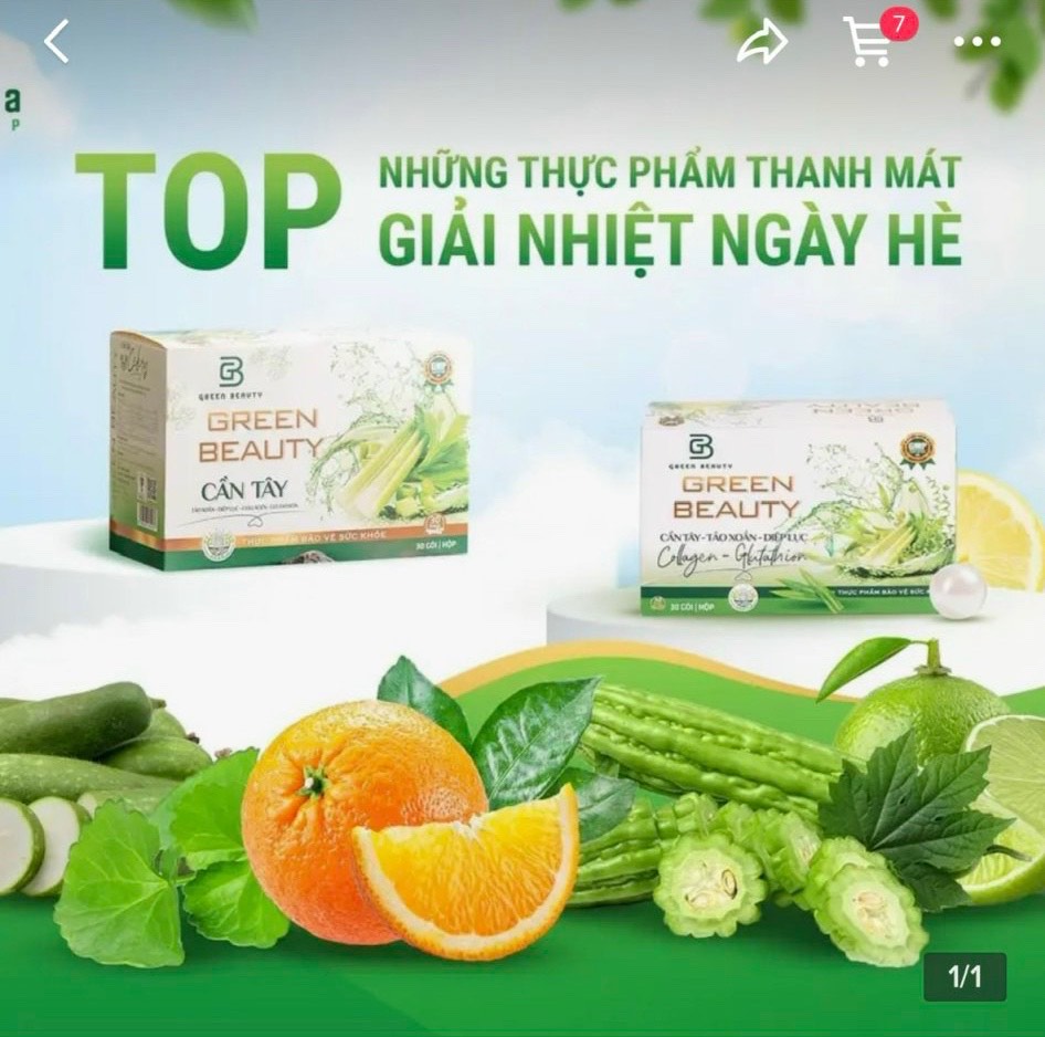 Nước ép cần tây dạng cốm Green Beaty