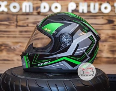 Mũ bảo hiểm fullface AGU họa tiết tem phân tử xanh nước biển (hàng chính hãng)
