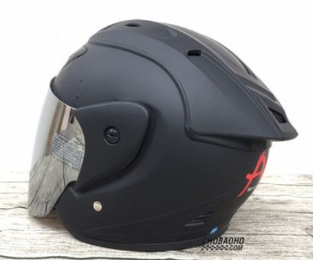 Mũ Bảo Hiểm 3/4 Đầu Asia MT-115 - Đen mờ
