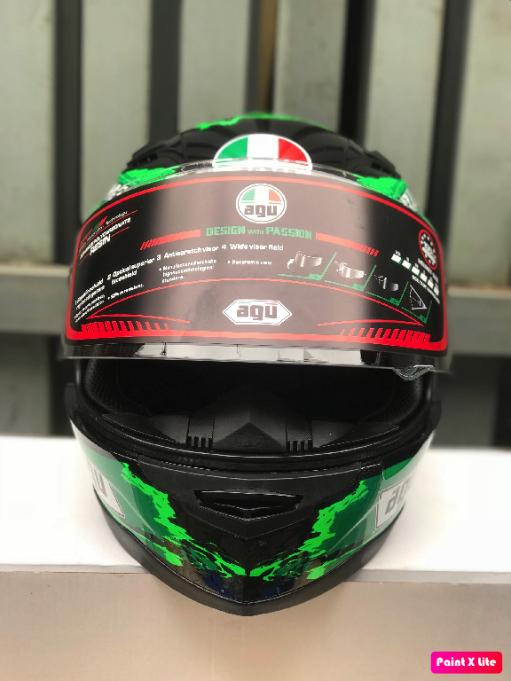 ( freeship bảo hành 24 tháng ) mũ nón AGU tem Racing energy xanh lá cây (hàng chính hãng)