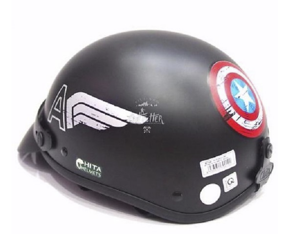Mũ Bảo Hiểm 1/2 Bopa Rock Cam + Kính UV
