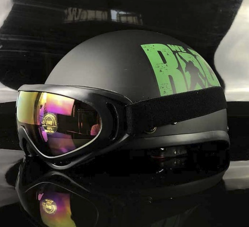 Mũ Bảo Hiểm 1/2 Bopa Rock Cam + Kính UV