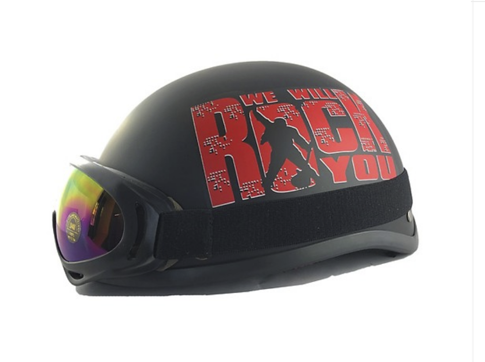 Mũ Bảo Hiểm 1/2 Bopa Rock Cam + Kính UV