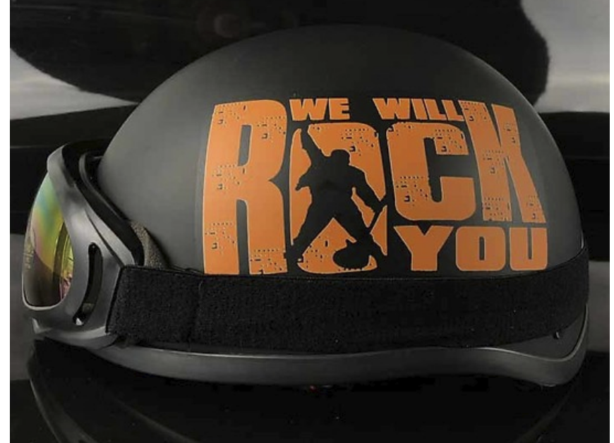Mũ Bảo Hiểm 1/2 Bopa Rock Đỏ + Kính UV