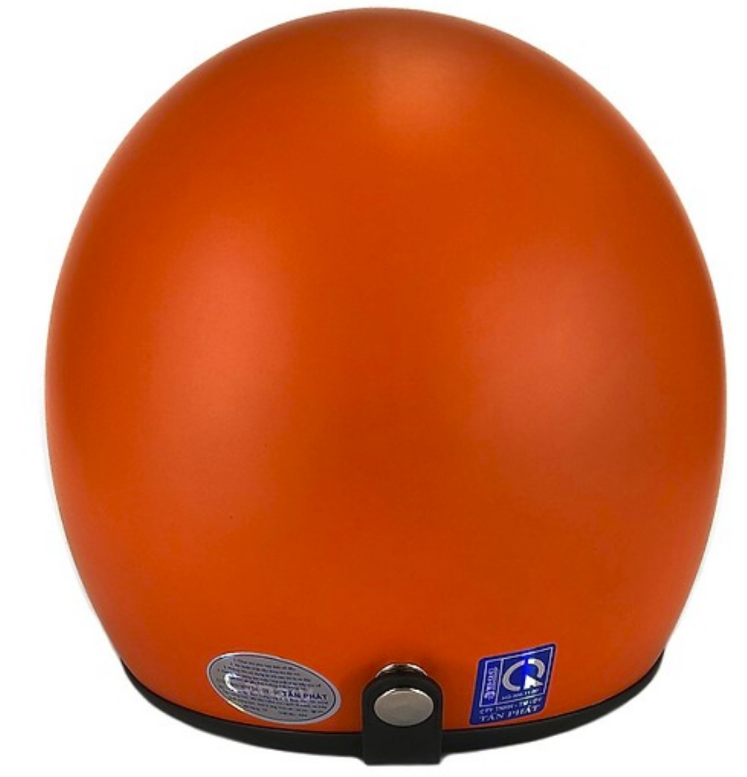 Mũ bảo hiểm 3/4 đầu chuyên phượt cam nhám viền đen