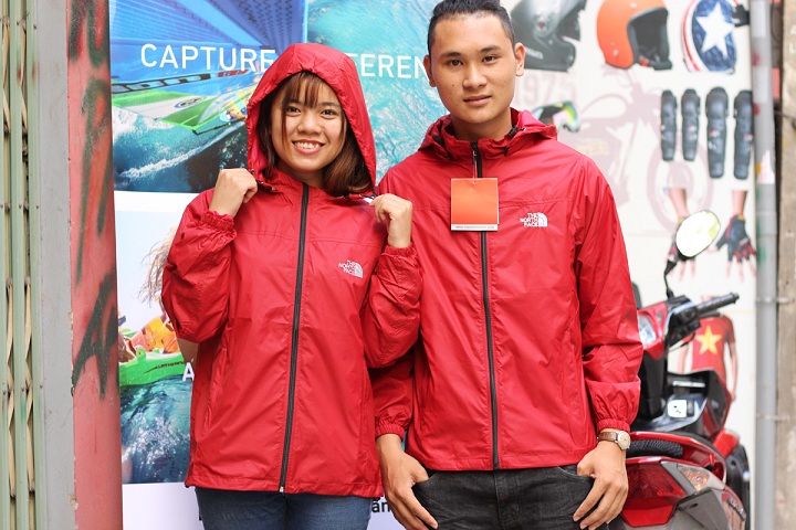 Áo gió 2 lớp màu trơn hàng đẹp the north face hàng chính hãng