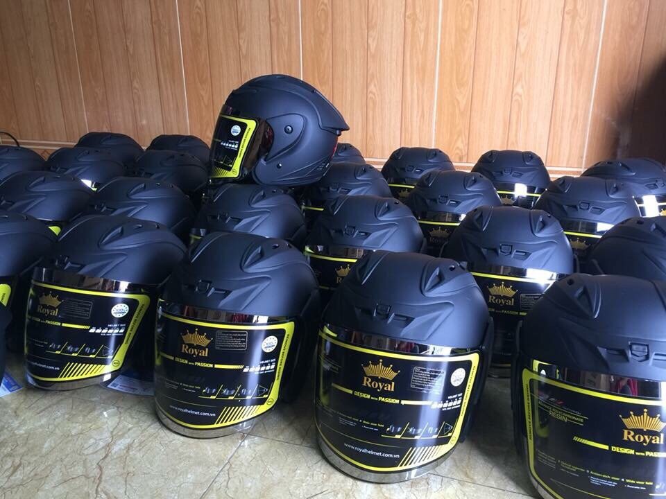 Mũ Bảo Hiểm 3/4 Đầu Asia MT-115 - Đen mờ
