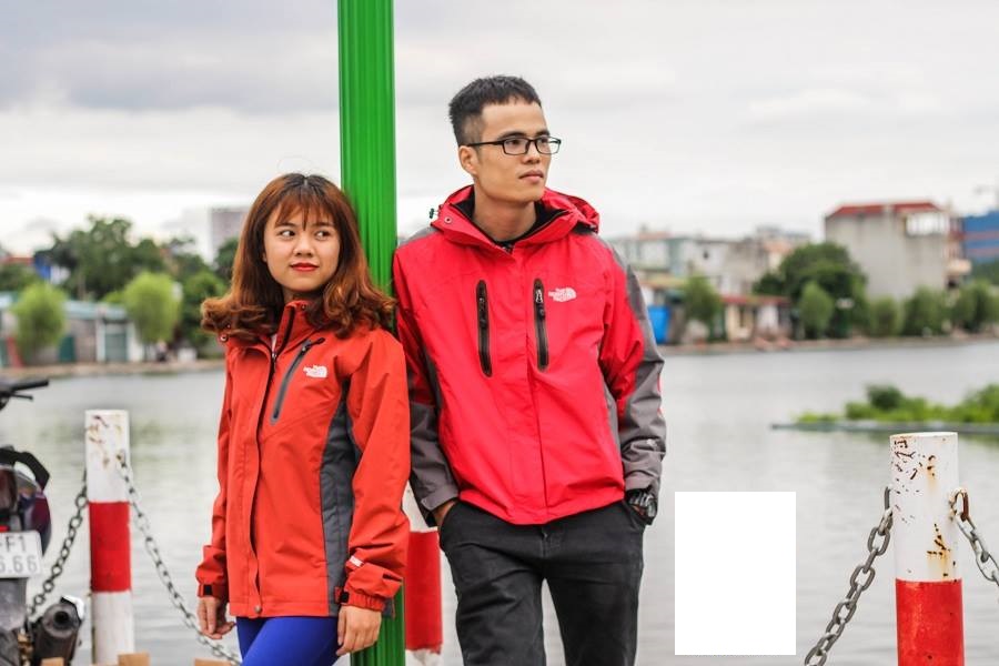 Áo khoác gió 2 lớp màu pha loại giày the north face hàng chính hãng