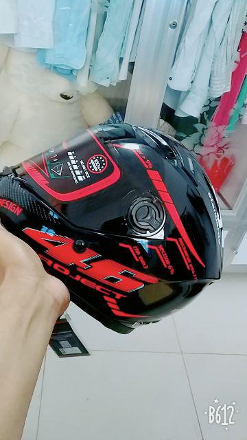Mũ bảo hiểm fullface AGU họa tiết tem 46 cam (hàng chính hãng)
