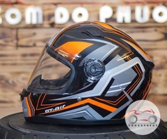 Mũ bảo hiểm fullface AGU họa tiết tem 46 cam (hàng chính hãng)