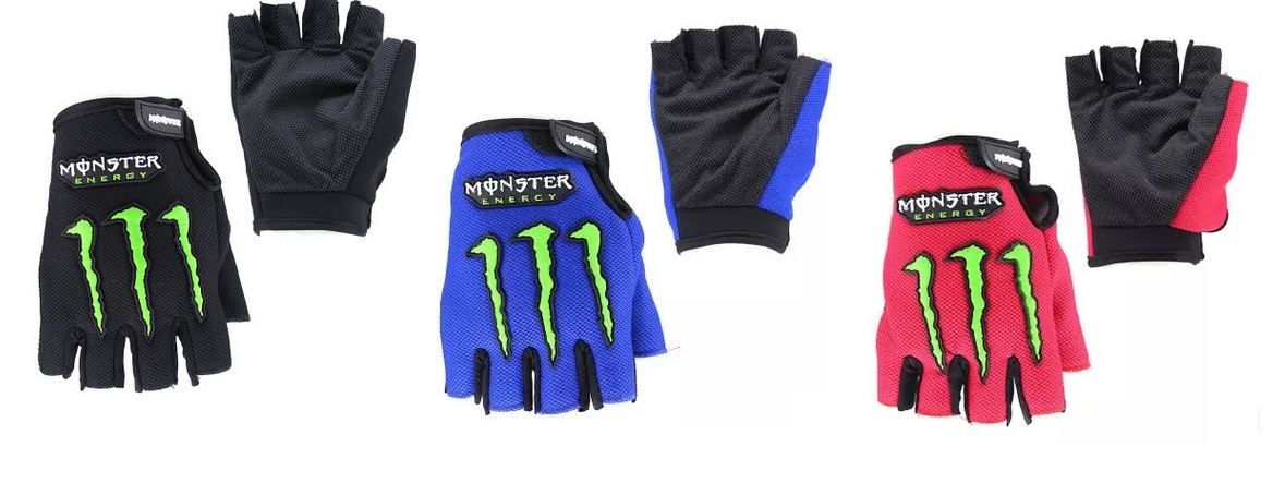 Găng vải Monster energy cụt ngón (Đôi)