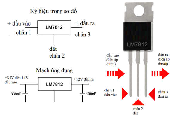 IC 7812 (LM7812) - Điều Chỉnh Điện Áp 12V Cho Mạch Điện Tử