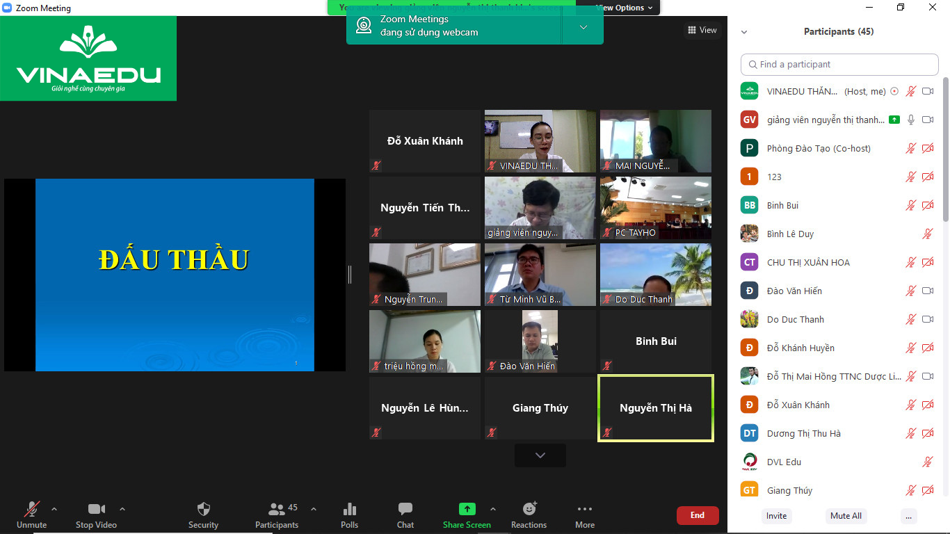 VINAEDU khai giảng khóa học
