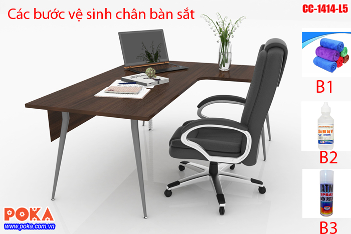 Hướng dẫn vệ sinh và bảo quản chân bàn sắt làm việc đẹp