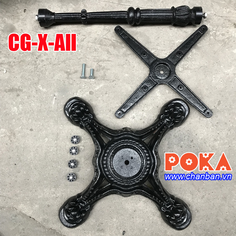 các bộ phận tháo rời lắp ghép của Chân bàn gang đúc CG-X-All