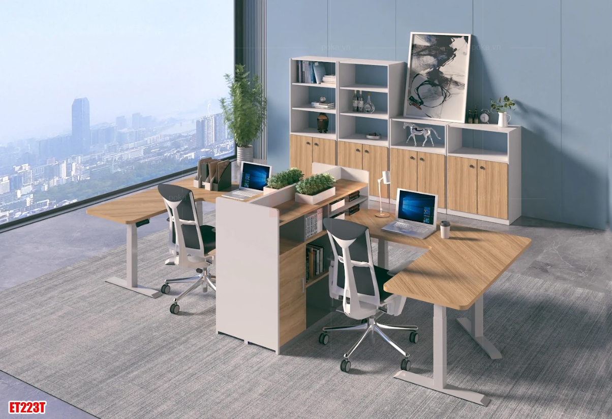 bàn làm việc hiện đại thông minh nâng hạ