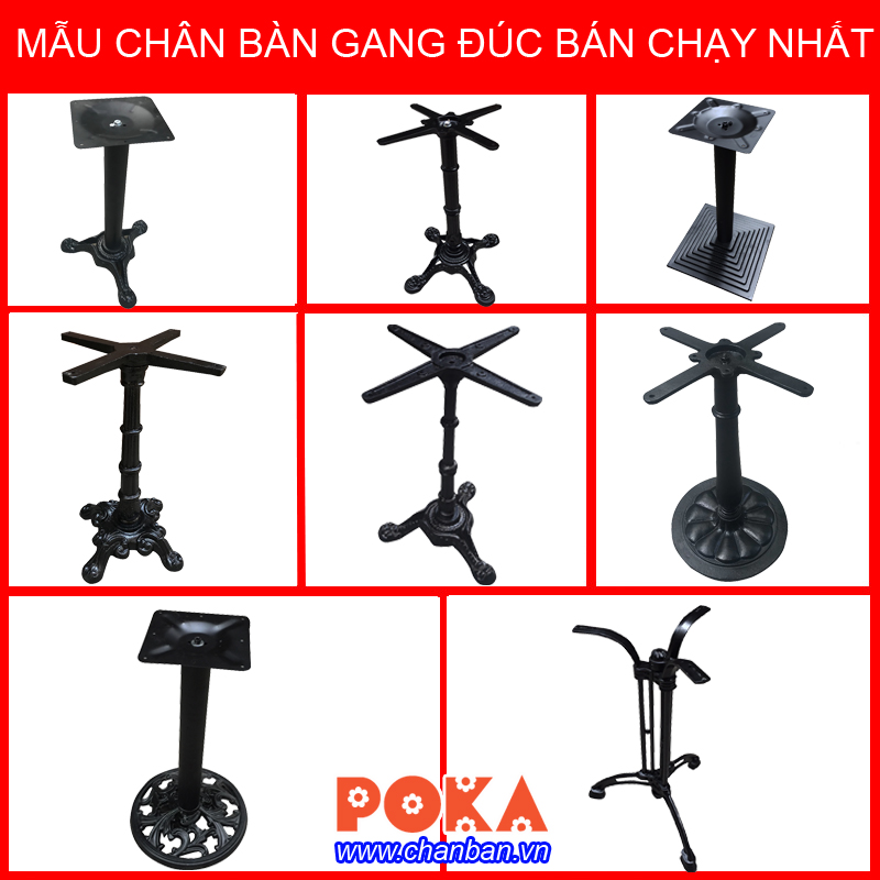 chân bàn gang đúc