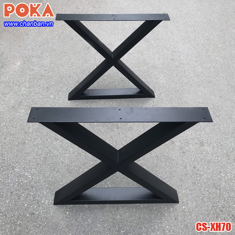Chân bàn sắt hộp CS-XH70 dùng cho mặt bàn gỗ tự nhiên nguyên tấm ...