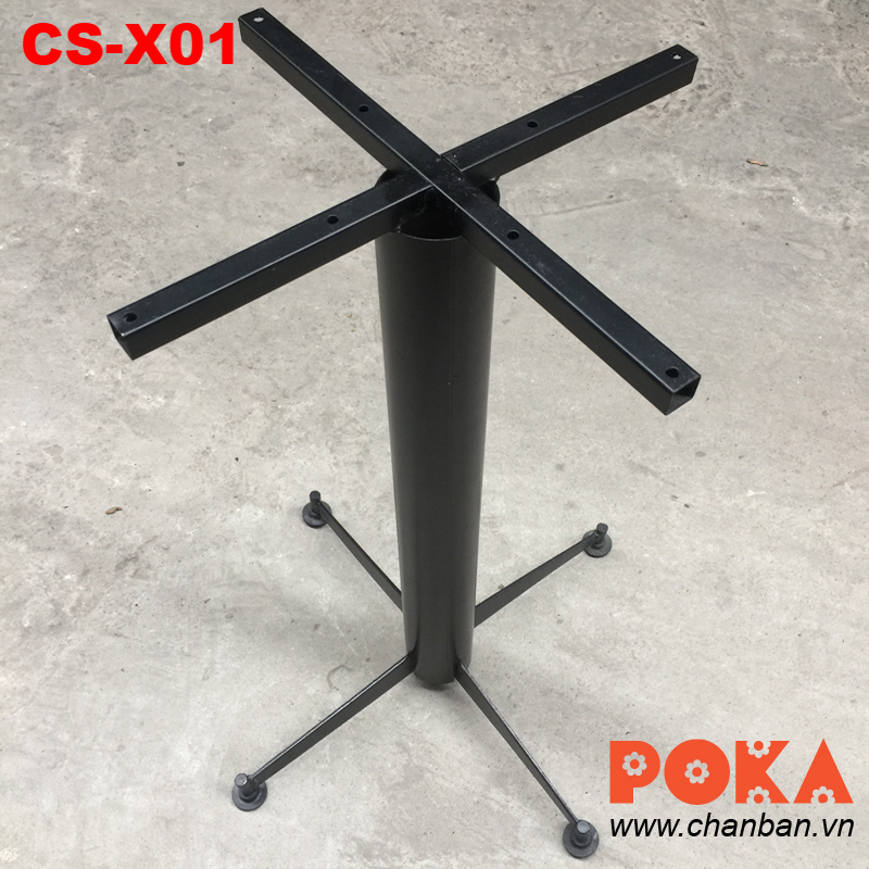 Chân bàn trụ sắt chữ thập CS-X01 | Chân bàn sắt chữ X | Chân bàn POKA