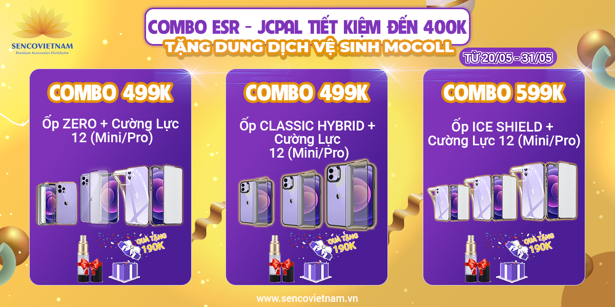 “DEAL HỦY DIỆT” COMBO PHỤ KIỆN IPHONE 12 TÍM– Tiết kiệm đến 400K