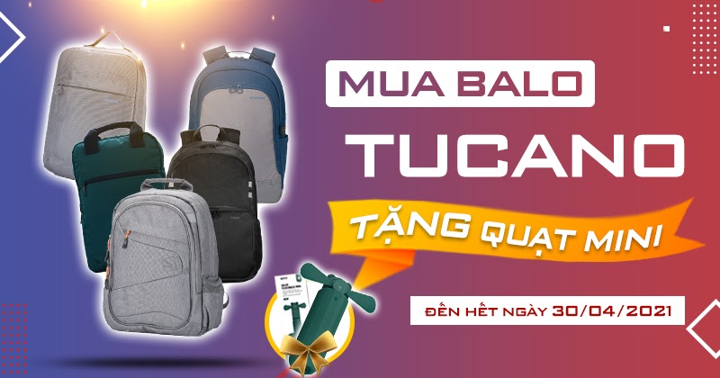 [CTKM] Mua Balo Tucano tặng Quạt Mini