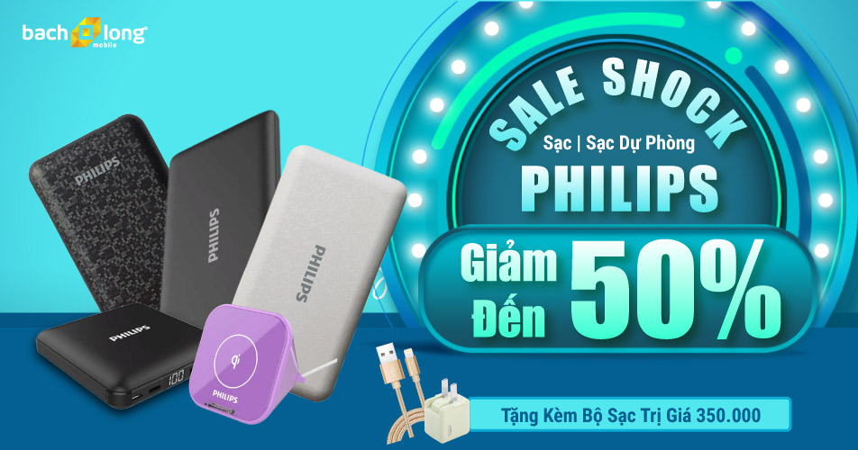 Siêu sale giá sốc – Săn Philips cực bốc : Pin dự phòng giảm giá đến 50%