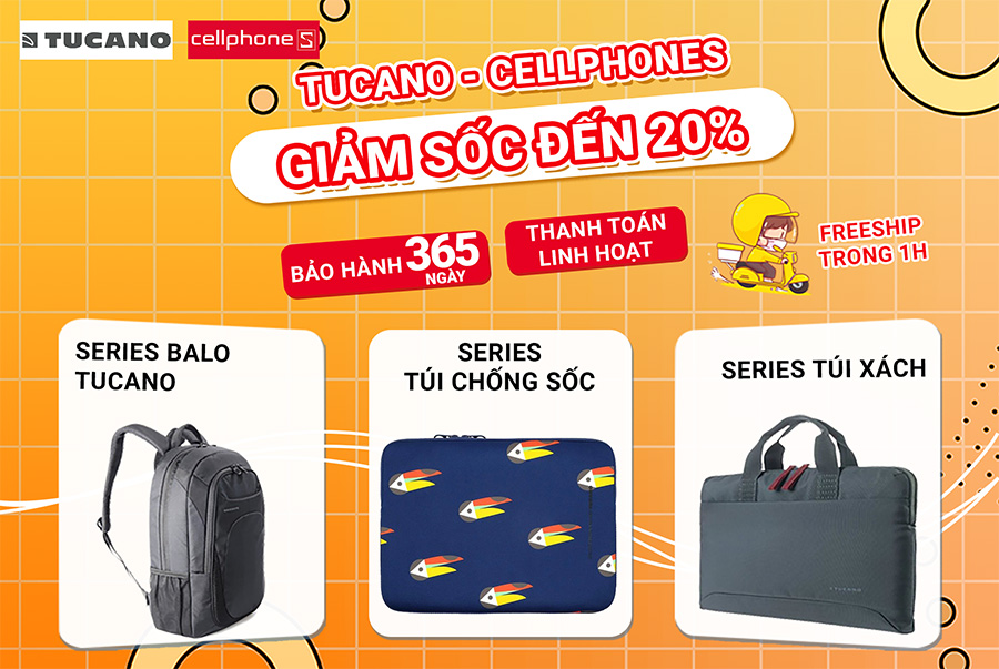 DEAL HOT - Giảm sốc 20% Balo Tucano trên toàn hệ thống CellphoneS