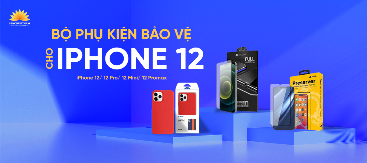 KHUI HỘP BỘ PHỤ KIỆN BẢO VỆ CHO IPHONE 12 SERIES CỦA NHÀ SENCO