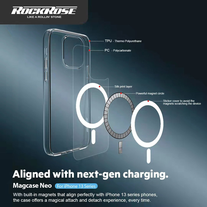 Ốp ROCKROSE Magcase Neo iPhone 13