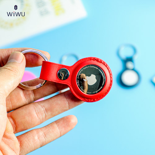 Bao Da Airtag Wiwu Leather Key Ring