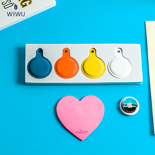 Bao Da Airtag Wiwu Leather Key Ring