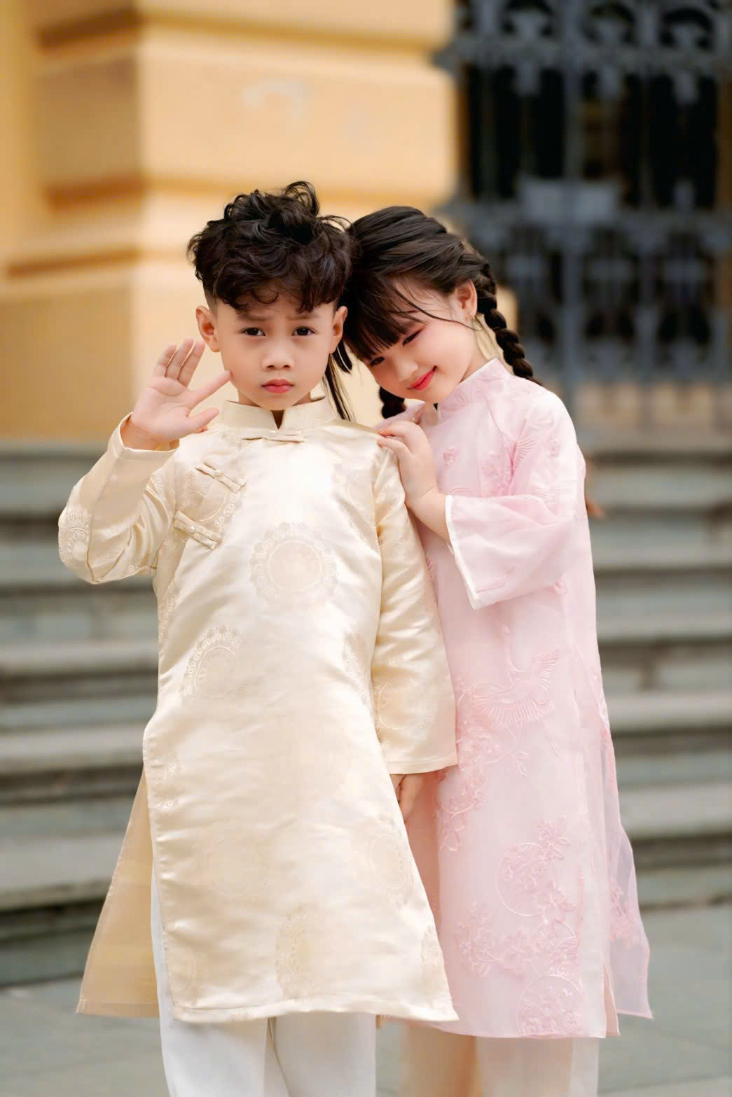 Áo Dài Bé Trai/Bé Gái Đáng Yêu