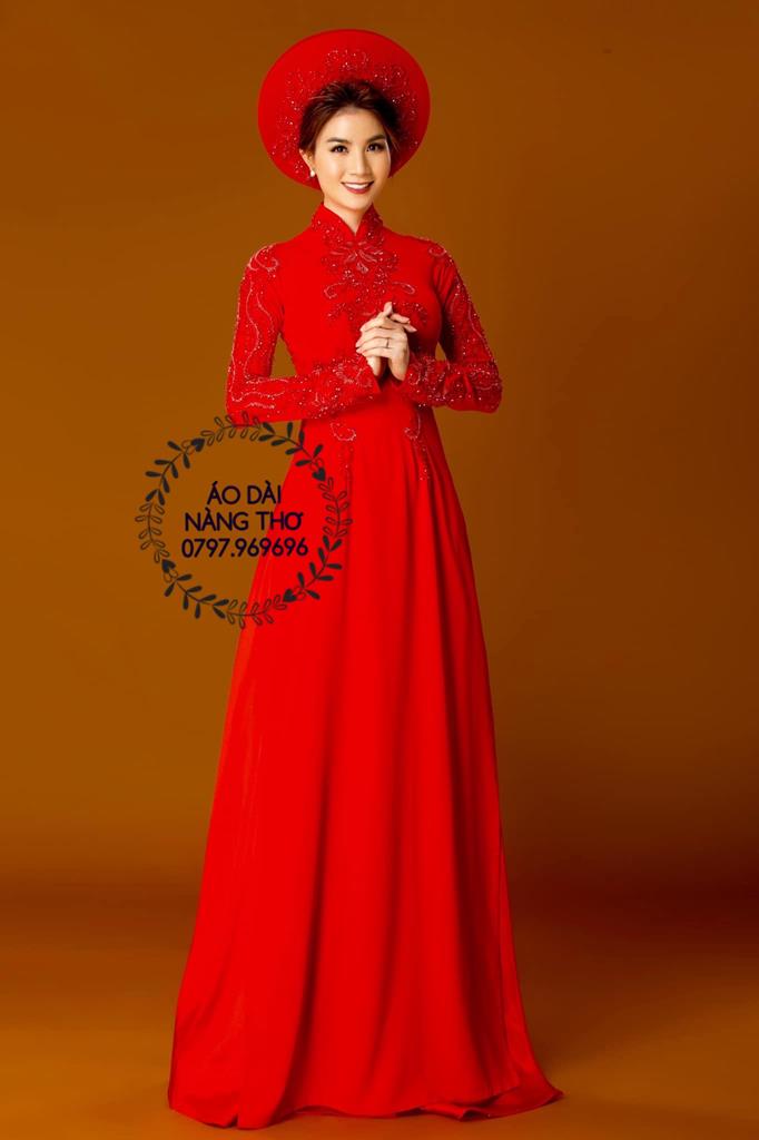 Top 10 mẫu váy cưới màu đỏ đẹp đơn giản ấn tượng nhất 2024 - Áo Dài NiNi