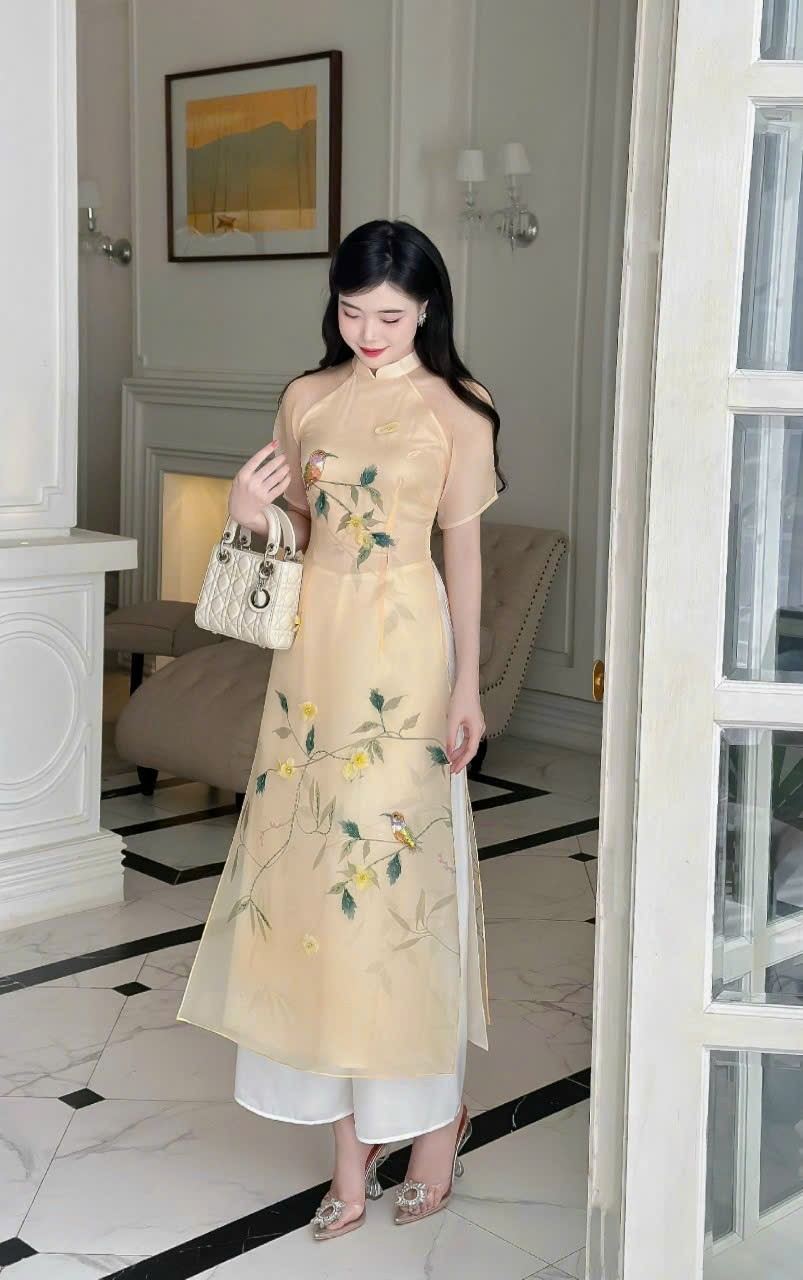 Áo Dài Cách Tân Voan Tơ Nữ Tính