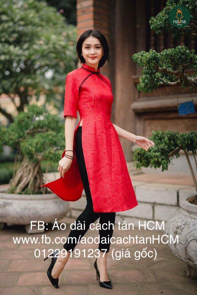 Ảnh thật) Áo dài cách tân ELYSIAN DRESS tay lỡ hoạ tiết hoa thêu trước ngực  - Made by Fiin