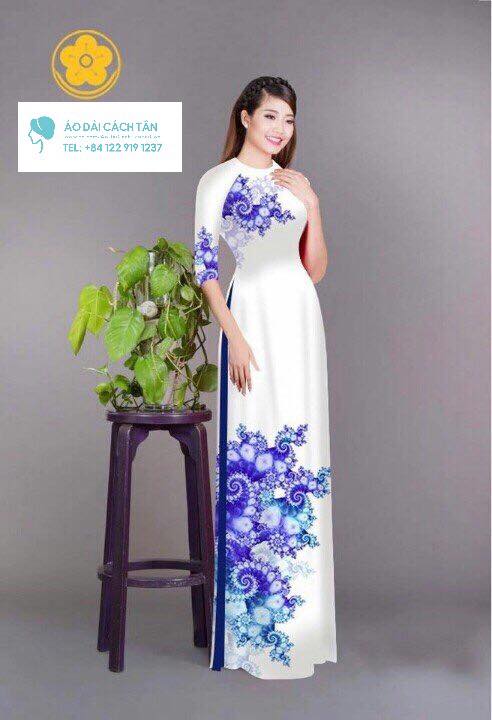 Áo Dài Lụa In 3D