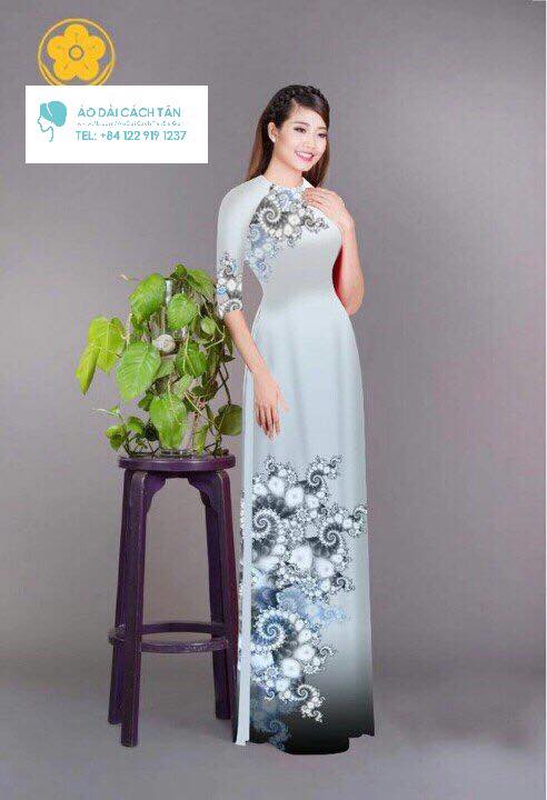 Áo Dài Lụa In 3D