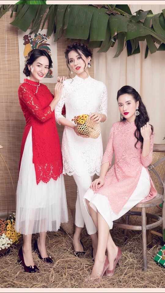 Áo dài cách tân giống váy cưới, thêu hoa nổi - Váy cưới cô dâu -  HappyWedding.vn